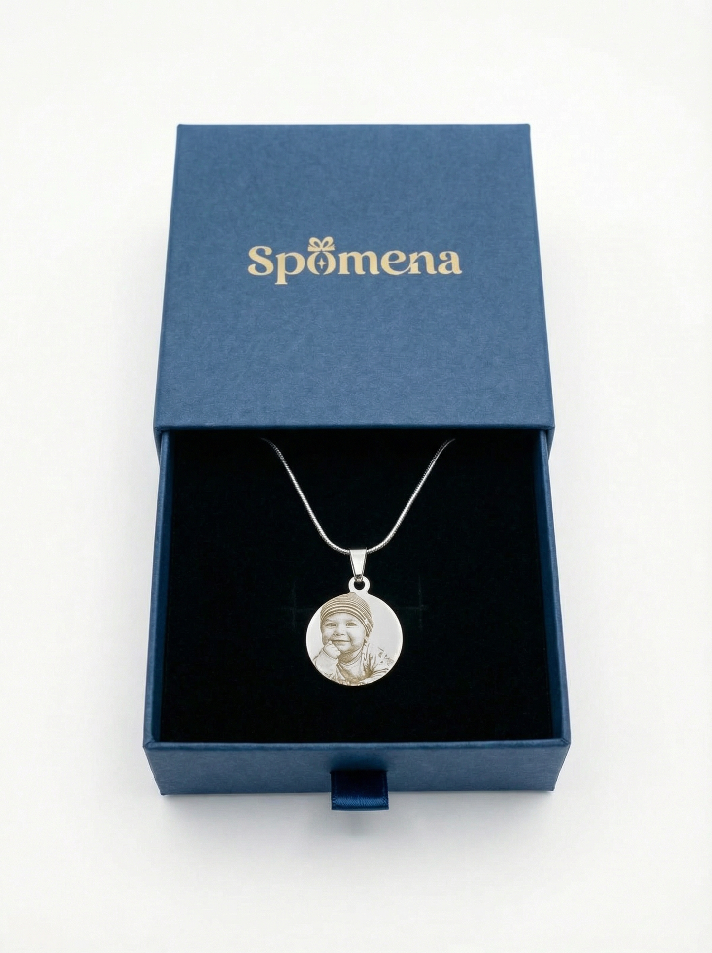 Personalized stainless-steel necklace (photo engraving) | Precious