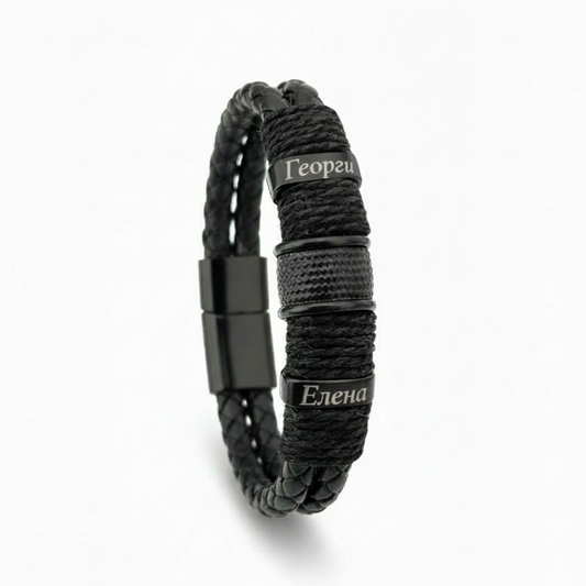 Men’s Braided Bracelet with Custom Engraving | BOND