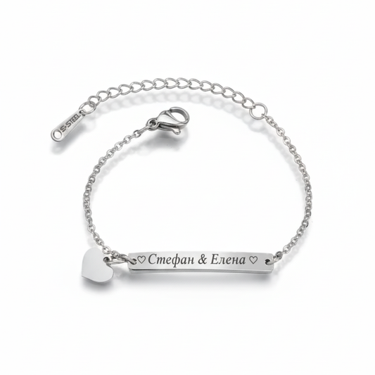 Personalized stainless steel bracelet | NOTE