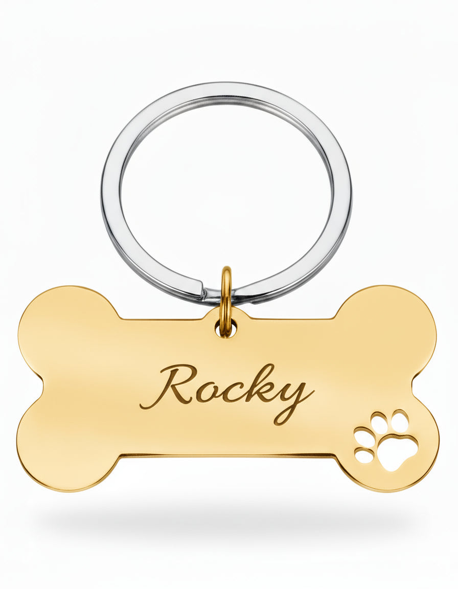 Personalized stainless-steel dog ID tag | Mini Bone