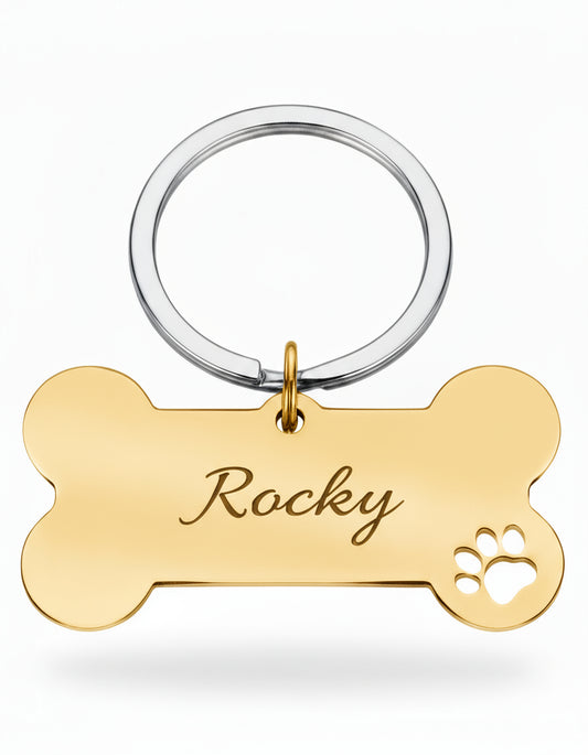 Personalized stainless-steel dog ID tag | Mini Bone