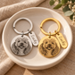 Set of 2 or 3 - Personalized Photo Keychain with Engraved Tag