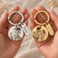 Set of 2 or 3 - Personalized Photo Keychain with Engraved Tag