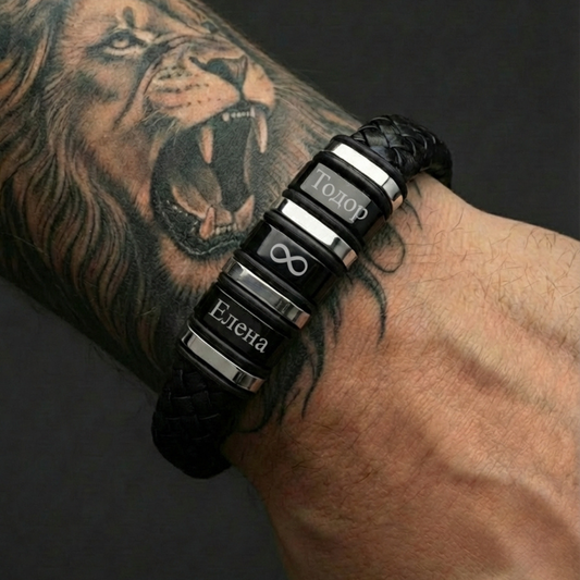 Men’s Braided Bracelet with Custom Engraving | AXIS