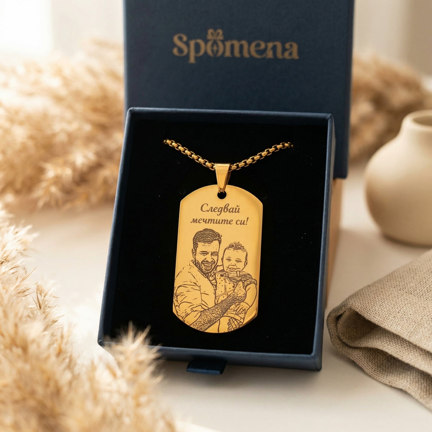 Personalized stainless steel necklace for men | FORTE