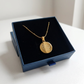 Personalized Stainless Steel Mirror Pendant Necklace (18K PVD Gold) | Orbit