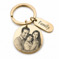 Personalized Photo Keychain with Engraved Tag