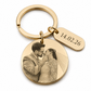 Personalized Photo Keychain with Engraved Tag