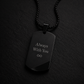 Personalized stainless steel Men's Black Dog Tag Necklace | BLADE