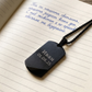 Personalized stainless steel Men's Black Dog Tag Necklace | BLADE