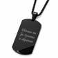 Personalized stainless steel Men's Black Dog Tag Necklace | BLADE