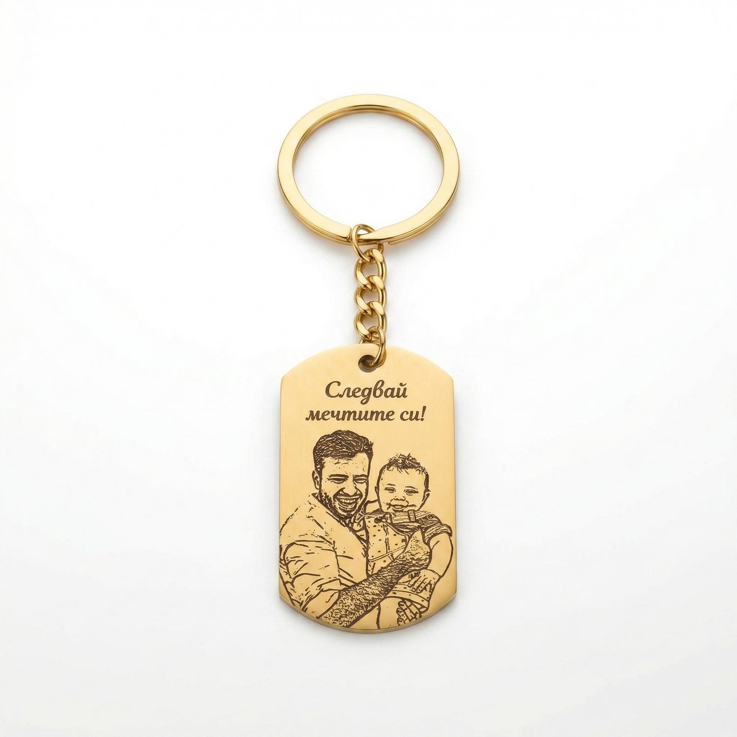 Personalized Photo Keychain (Laser Engraved) | Tag Pendant