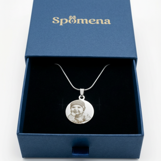 Personalized stainless-steel necklace (photo engraving) | Precious