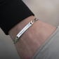 Men’s personalized stainless-steel bracelet |Trace