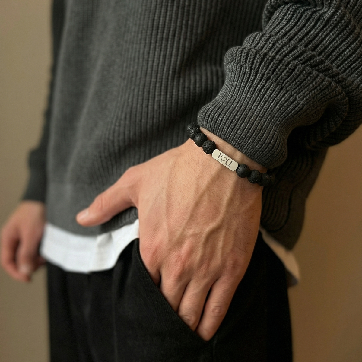 Men’s Bracelet | Volcano stone