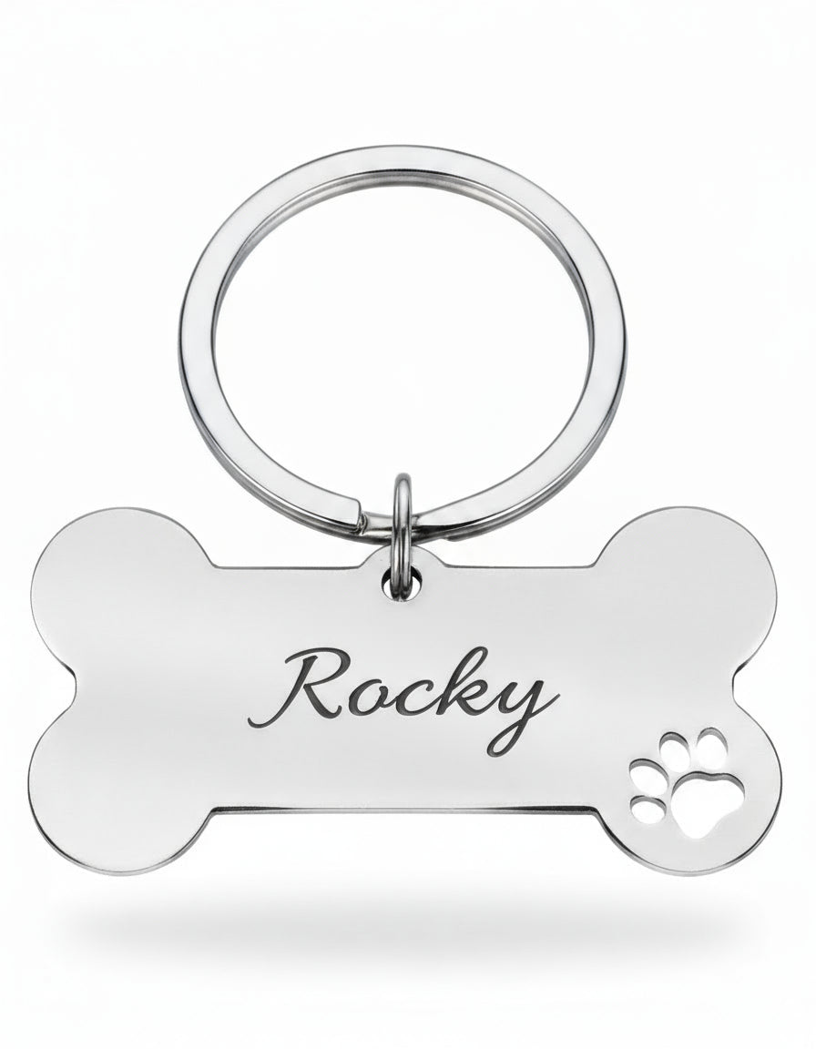Personalized stainless-steel dog ID tag | Mini Bone