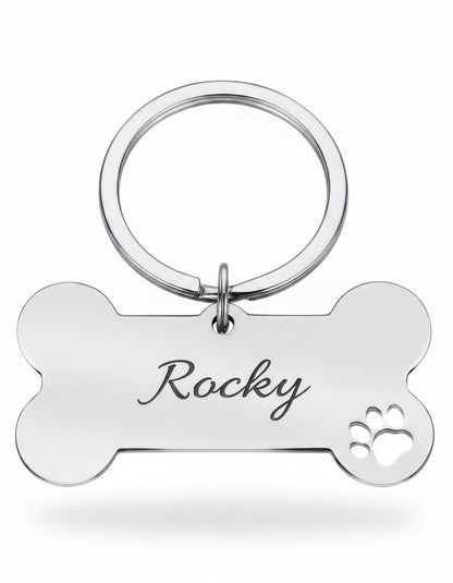 Personalized stainless-steel dog ID tag | Mini Bone