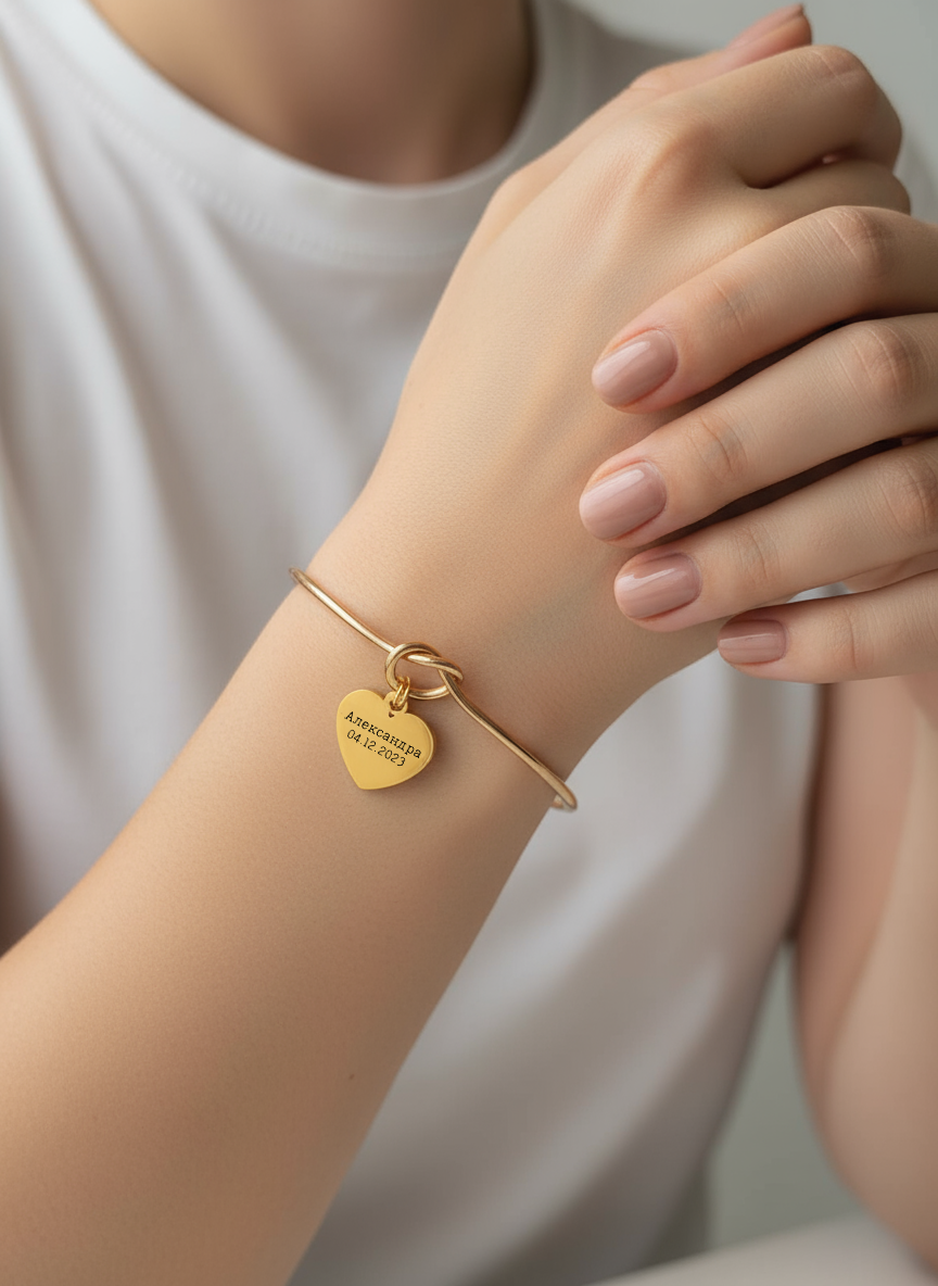 Personalized Stainless Steel Knot Bracelet | Ankora