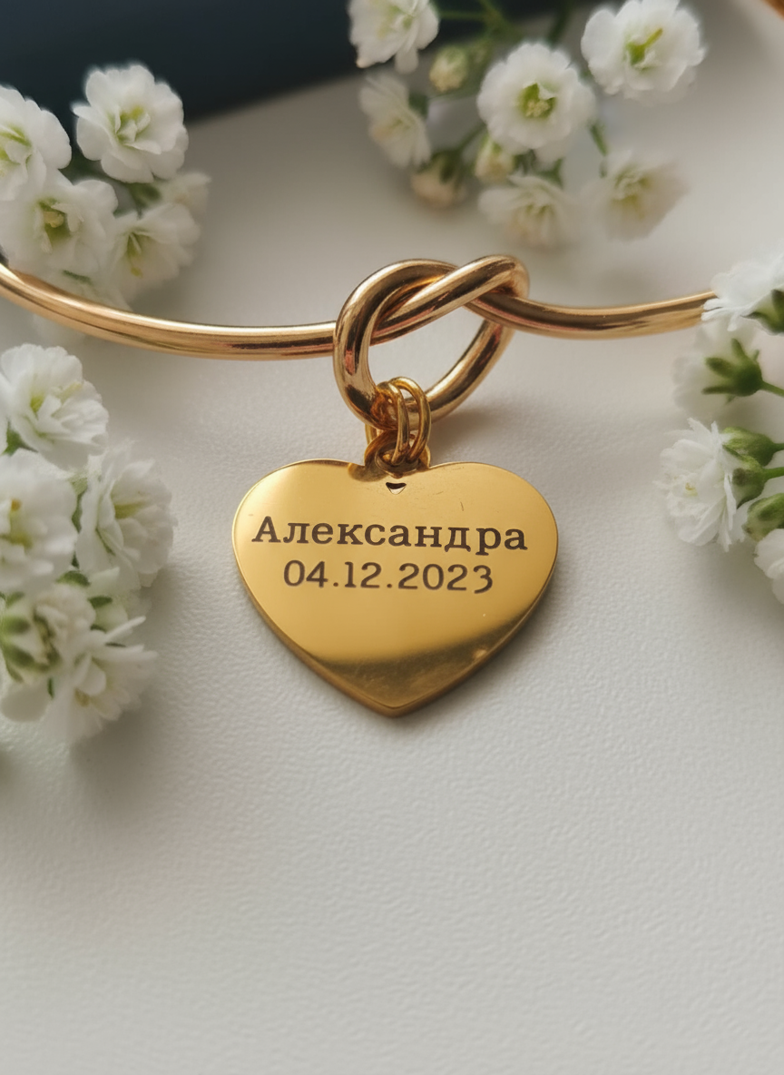 Personalized Stainless Steel Knot Bracelet | Ankora