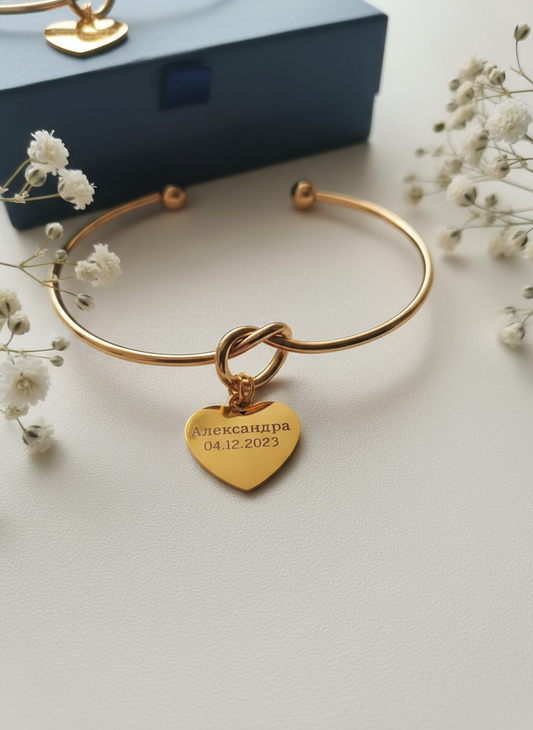 Personalized Stainless Steel Knot Bracelet | Ankora