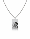 Men’s personalized stainless-steel necklace (photo engraving) | Portret