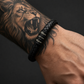 Men’s Braided Bracelet with Custom Engraving | SAGA with 3 pendants