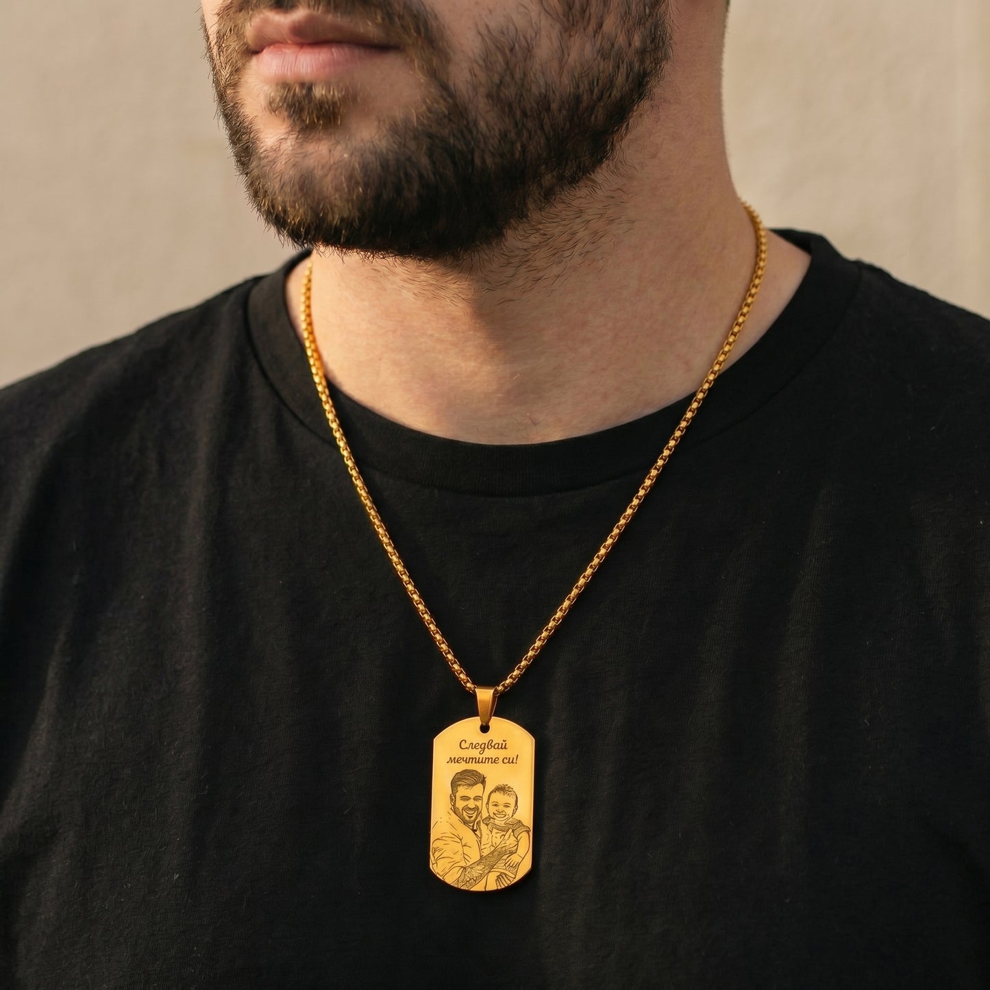 Personalized stainless steel necklace for men | FORTE