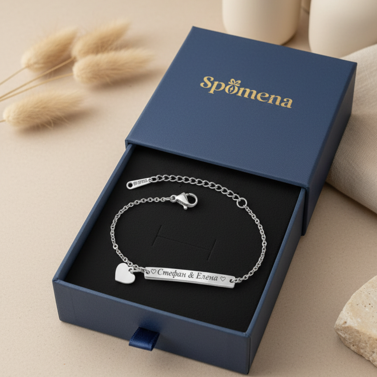 Personalized stainless steel bracelet | NOTE