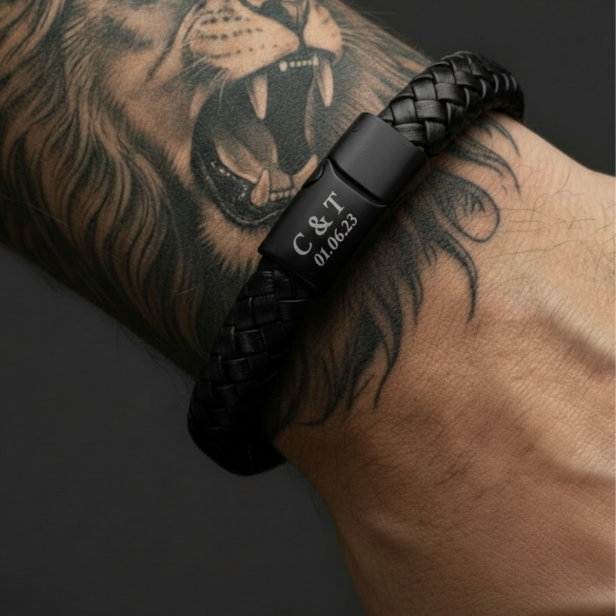 Men’s Braided Bracelet with Custom Clasp Engraving | NEXO