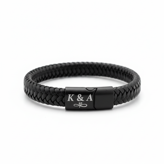 Men’s Braided Bracelet with Custom Clasp Engraving | NEXO