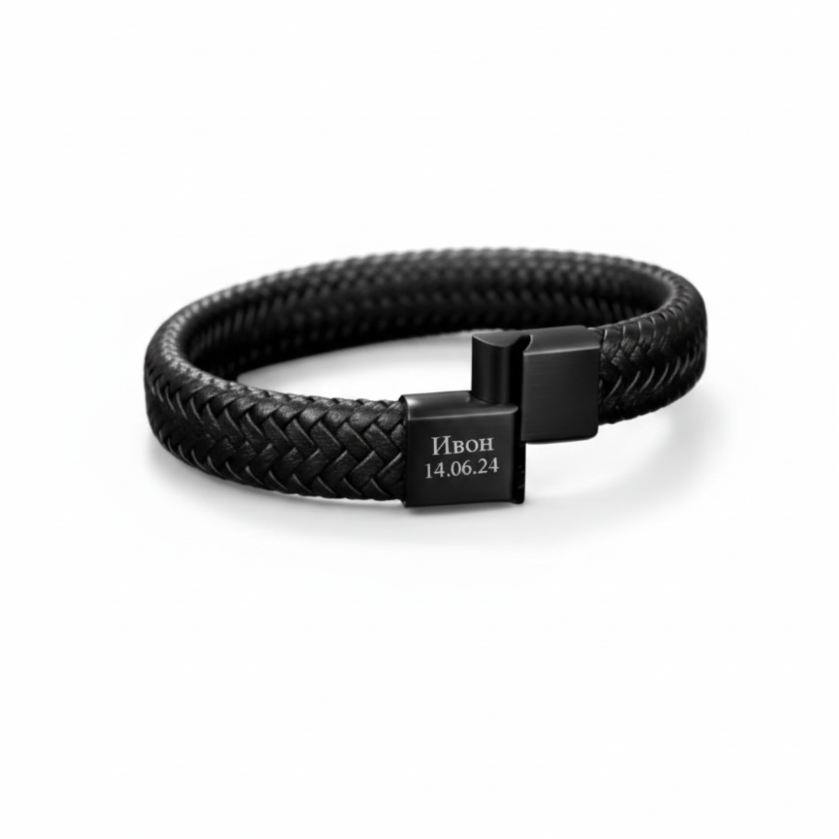 Men’s Braided Bracelet with Custom Clasp Engraving | NEXO