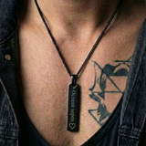 Personalized stainless steel necklace for men | RAVEN